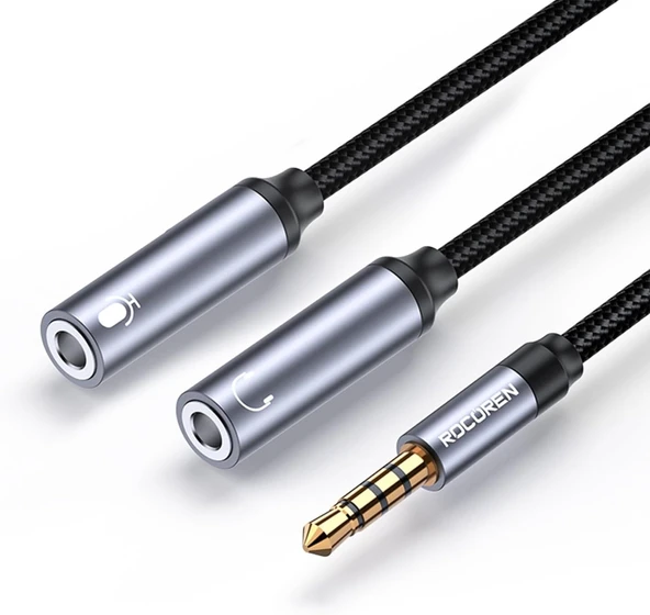 Rocoren Hi-Fi Trrs Mikrofon Birleştirici 3.5Mm Y Kablo ürün görseli 1