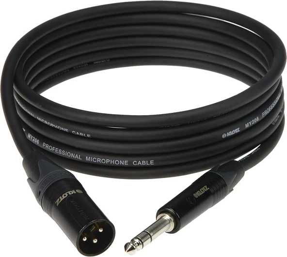 Klotz M1 My206 Trs X Male Xlr Neutrik Uçlu Siyah 10Mt Balanslı Kablo ürün görseli 1
