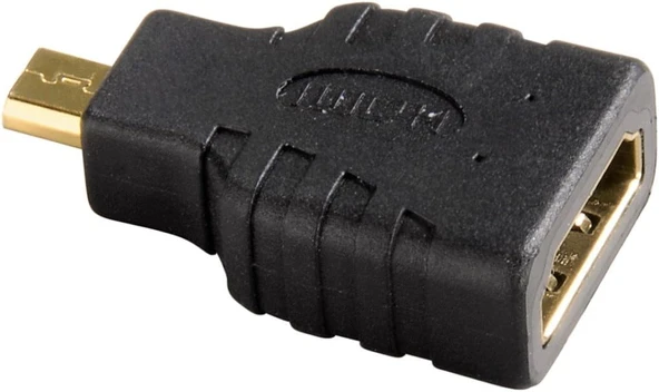 Adaptör A Soket - D (Micro)Fiş Altın Uç Siyah ürün görseli 1
