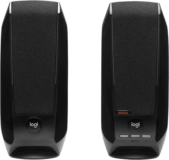 S150 Usb Stereo Hoparlör, 2.0, İnce Hafif Tasarım, Kompakt Taşınabilir, Kolay Ses Kontrolleri, Led Işıklı Gösterge, Sessize Alma Düğmesi, 2 W, Siyah ürün görseli 1