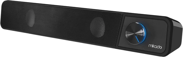 Lunatic Mi̇kado Md-69S Siyah 3Wx2 Led Işıklı Soundbar Speaker (Bluetooth Desteği Yoktur) (Ürün Uzunlugu 40 Cm) ürün görseli 1