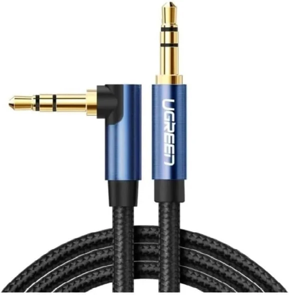 Ugreen 90 Derece L Tipi 3.5 Mm Aux Ses Kablosu 2 Metre ürün görseli 1