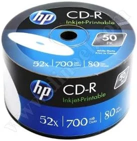Cd-R80 Full Face Inkjet Yazdırılabilir 700 Mb 52 X (50 Adet, Her Biri 80 Dakikalık Hatırlatılabilir Cd Toplu Paketli Makara) ürün görseli 1