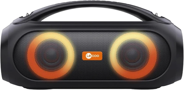 Lecoo Ds152 35 Cm Büyük Boy Boombox Hoparlör 36W, Çift 3” Subwoofer, Rgb Aydınlatma, Ipx5 Suya Dayanıklı, Tws Stereo, Özellikli ürün görseli 1