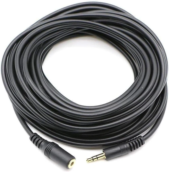 Alfais Al-4807 3.5 Mm Ekleme Uzatma Kablosu Dişi Erkek, Siyah, 10 Metre ürün görseli 1