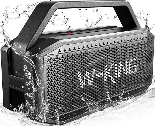 W-King Subwoofer'Lı Taşınabilir Yüksek Hoparlörler, 60W Dış Mekan Hoparlörleri Su Geçirmez Hoparlör, Derin Bas/40H/Tf/Aux ürün görseli 1