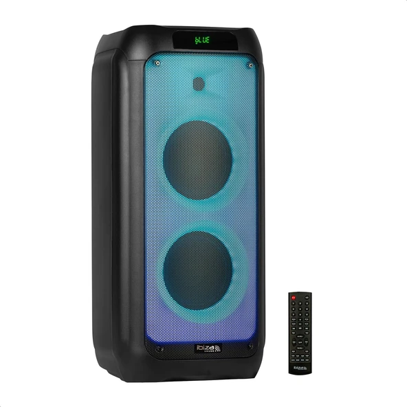 Ibiza Wave8 8 Inç (20,3 Cm) Çift Woofer’Lı Hoparlör, 600W, Bluetooth, Usb/Microsd, Wave Led Efekti, Tws Bağlantı, Siyah ürün görseli 1