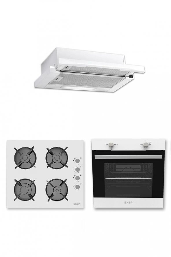 Exep Mio Beyaz 3 Lü Ankastre Set (E4e-Eo320-Ef200) ürün görseli 1