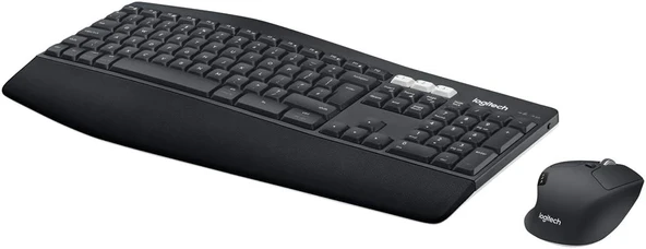 Mk850 Klavye Mouse Seti, Avuç İçi Destekli Klavye, Kıvrımlı Mouse, Çoklu Cihaz Özelliği, 10 M Kullanım Mesafesi, Tam Boyutlu Sessiz Türkçe Q Klavye, Siyah ürün görseli 1
