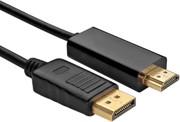 Alfais Al-4318 Displayport To Dönüştürücü Adaptör Kablosu, Siyah, 1.8 Metre ürün görseli 1
