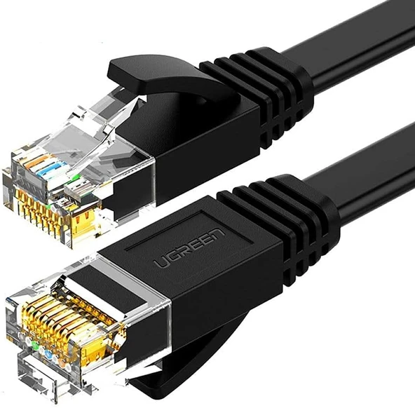 Ugreen Cat6 Flat Ethernet Kablosu, 2 Metre, Siyah ürün görseli 1