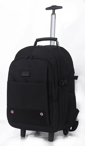 Classone Vip Tekerlekli Trolley 17,3,15,6,14 Sırt Çantası - Siyah ürün görseli 1
