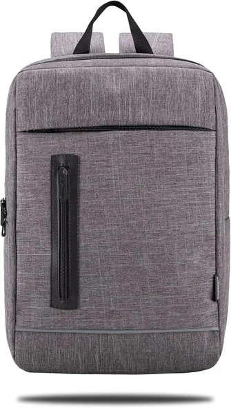 Classone Triesta Serisi, Rc58-154 Recycled Kumaş, 15.6 Inch Macbook, Laptop, Sırt Çantası, Keten Gri ürün görseli 1