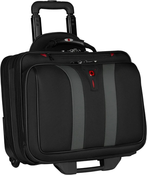 Wenger 600659 Granada 17 Inç Bisiklet Dizüstü Bilgisayar Çantası, Dolgulu Dizüstü Bilgisayar Bölmesi, Siyah/Gri Gözlü (24 Litre) ürün görseli 1