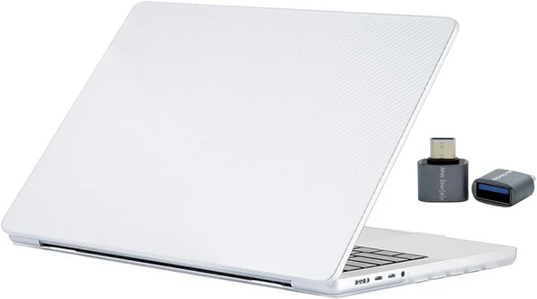 Mcstorey Air M1 Kılıfı A2337 A2179 A1932 13.3 İnç Karbon Fiber Desenli Hard Case Sert Kapak Parmak İzi Bırakmayan İnce Hafif Air Kılıfı Şeffaf ürün görseli 1