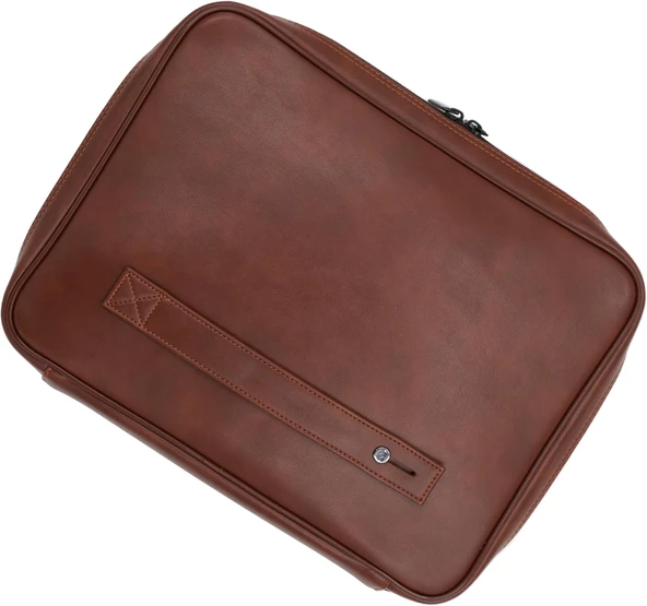 13 İnç Körüklü Fermuarlı Organizer Çanta, Su Geçirmez 1. Sınıf Suni Deri, Pedli & Evrak Çantası (35.5 × 26 × 5 Cm) ürün görseli 1