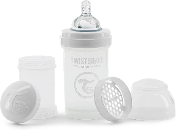 Twistshake 78006 Twistshake Anti-Colic 180Ml Biberon, Beyaz/ Şeffaf ürün görseli 1