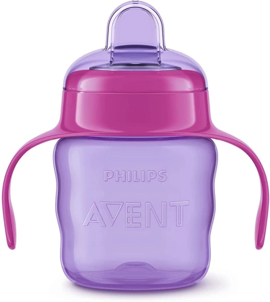 Eğitici Damlatmaz Bardak, 6 Ay+, Kız Bebekler Için, Yumuşak Silikon Uç, Kolay Tutuş, Sızdırmaz Tasarım, Bulaşık Makinesinde Yıkanabilir, 200 Ml, Scf551/03 ürün görseli 1