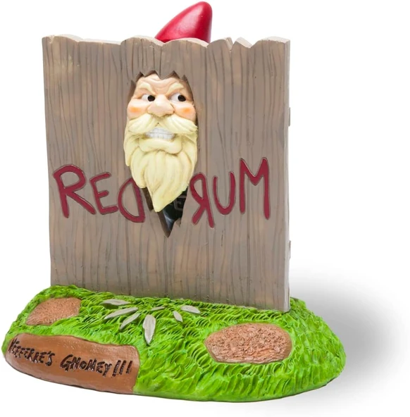 Bigmouth Inc Shining Gnome Garden Gnome - Alanlar Için Komik Bahçe Cüceleri - Hava Koşullarına Dayanıklı Redrum Korkunç Bahçe Heykeli - Uzun Avlu Cüce - Cadılar Bayramı Süslemeleri Için Korku Çi ürün görseli 1