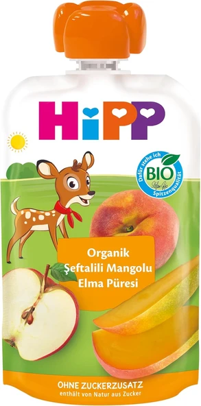 Hipp Organik Şeftalili Mangolu Elma Püresi 100 Gr ürün görseli 1
