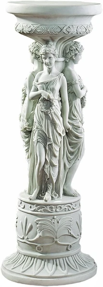 Toscano Chatsworth Manor, Neoklassischer Heykel Kaide, 25,5 X 25,5 X 71 Cm ürün görseli 1