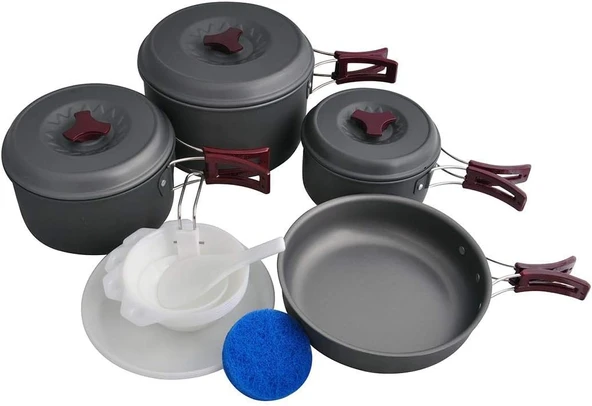 Freecamp Anodize Alüminyum Yemek Seti, Gri ürün görseli 1