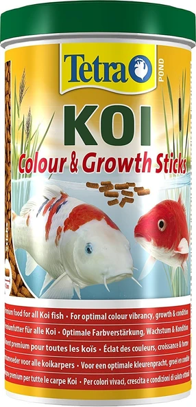Tetra Pond Koi Sticks Colour & Growth - Koi Yem, Doğal Renk Parlaklığı Daha Büyük Koi Balıklarının Büyümesi Için, 1 L Kutu ürün görseli 1