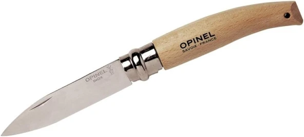 Opinel Inox 8 No Kayın Saplı Paslanmaz Bağ Çakısı ürün görseli 1