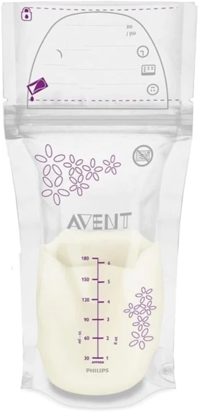 Scf603/25, Anne Sütü Saklama Poşetleri, 25 X 180 Ml, Şeffaf ürün görseli 1