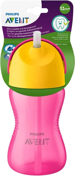 Scf798/02 Desenli Pipetli Bardak (300 Ml, Pembe) ürün görseli 1