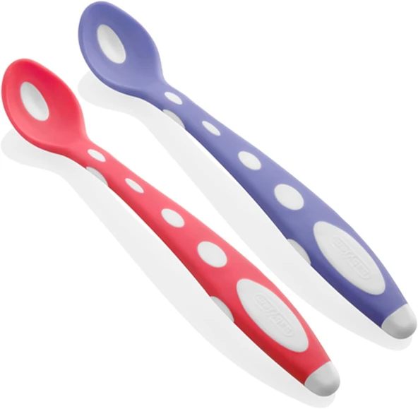 Silikon Mama Kaşığı (Pembe / Mor) ürün görseli 1