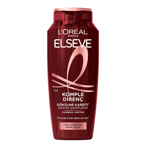 Elseve Komple Direnç Dökülme Karşıtı Bakım Şampuanı 300 Ml (5'li Paket) ürün görseli 1