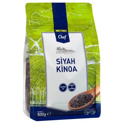 METRO Chef Siyah Kinoa 500 G - Yüksek Lifli, Glutensiz, Vegan 3'li Ekonomik Paket ürün görseli 1