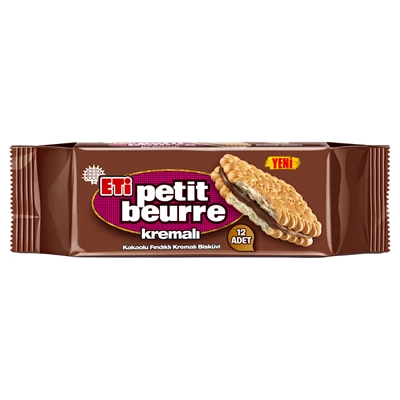 ETİ Petit Beurre Kremalı Bisküvi 270 G - Kakao Kremalı Lezzet 8'li Avantaj Paketi ürün görseli 1