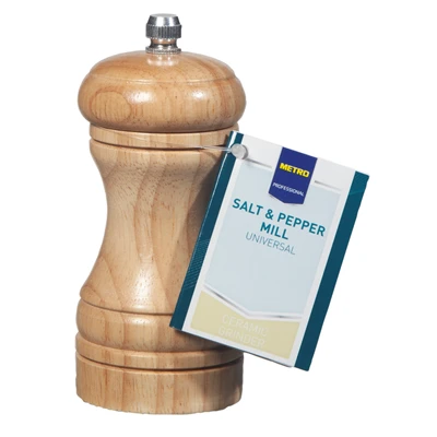 METRO PROFESSIONAL Değirmen 11.5 Cm Natural - Seramik Öğütücülü Baharat ve Tuz D 6'li Avantaj Paketi ürün görseli 1