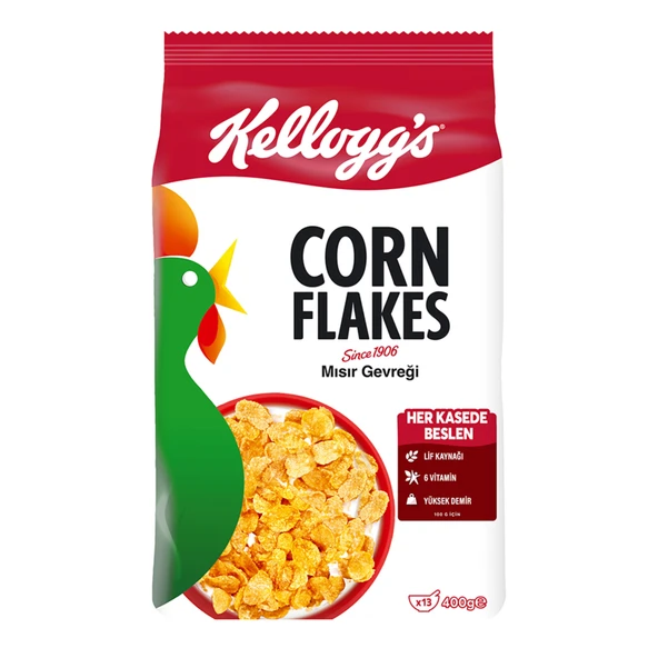 Kellogg's Corn Flakes Mısır Gevreği 400 G (4'li Paket) ürün görseli 1