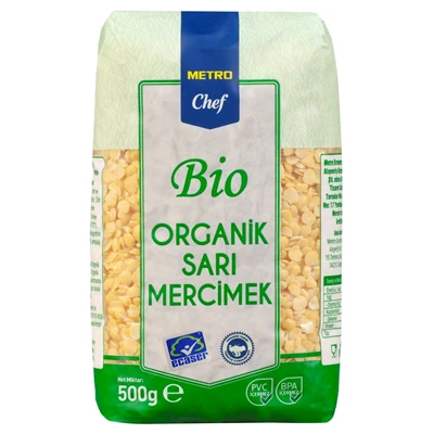 METRO Chef Bio Sarı Mercimek 500 G Organik Bakliyat 5'li Avantaj Paketi ürün görseli 1