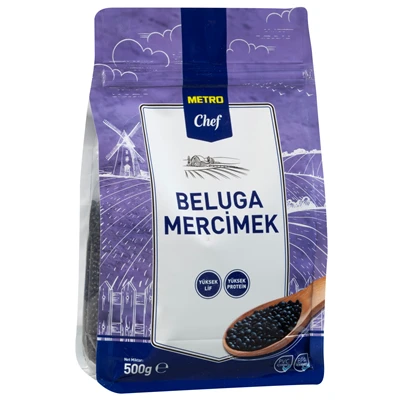 METRO Chef Beluga Mercimek 500 G - Siyah Mercimek, Yüksek Lif ve Protein Kaynağı 8'li Avantaj Paketi ürün görseli 1