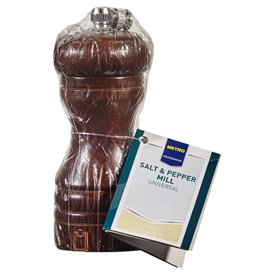 METRO PROFESSIONAL Değirmen 11.5cm Brown - Seramik Öğütücülü Baharat ve Tuz Deği 5'li Avantaj Paketi ürün görseli 1