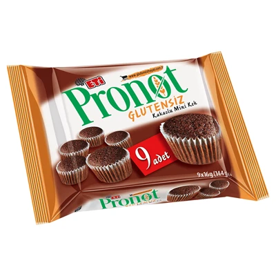 ETİ Pronot Glutensiz Kakaolu Mini Kek 144g - 9 Adet 6'li Avantaj Paketi ürün görseli 1