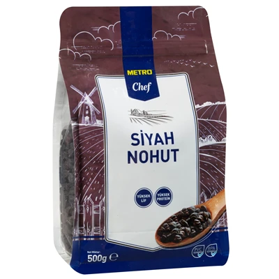METRO Chef Siyah Nohut 500 G - Yüksek Proteinli, Glutensiz Bakliyat 8'li Avantaj Paketi ürün görseli 1