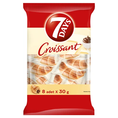 7 Days Kakaolu Kruvasan 240g Yumuşacık Hamurlu Atıştırmalık 5'li Avantaj Paketi ürün görseli 1