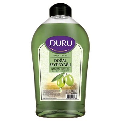 DURU Sıvı Sabun 1,5 L Zeyinyağlı Gold - 1500 ml Bitkisel İçerikli 3'li Ekonomik Paket ürün görseli 1