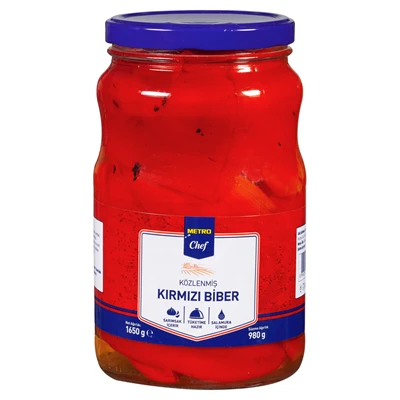 METRO Chef Közlenmiş Kırmızı Biber 1650 G - Pratik ve Lezzetli Kapya Biber 3'li Ekonomik Paket ürün görseli 1