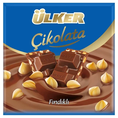 Ülker Kare Çikolata 60 G Fındıklı Sütlü Çikolata 8'li Avantaj Paketi ürün görseli 1