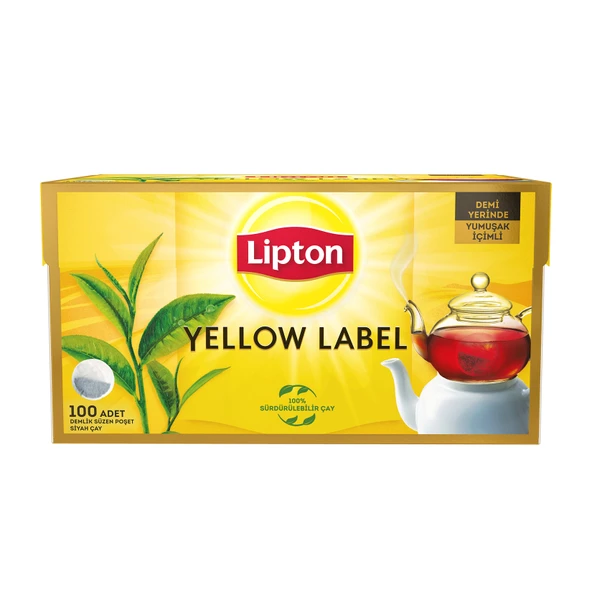 Demlik Poşet Çay Yellow Label 100'lü (4'li Paket)