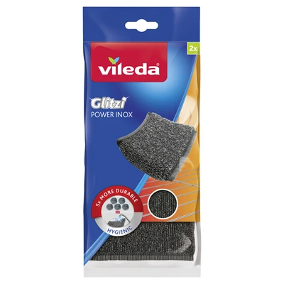 Vileda Power Pad Inox 2'li Paslanmaz Çelik Temizlik Bezi 5'li Avantaj Paketi ürün görseli 1