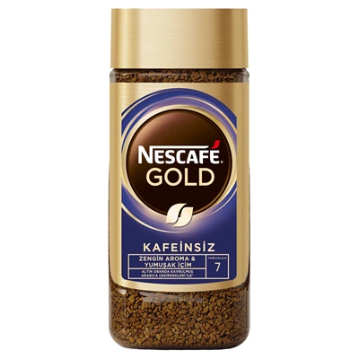 NESCAFE Gold Çözülebilir Kahve 100 G Kafeinsiz - Premium Aroma 3'li Ekonomik Paket ürün görseli 1