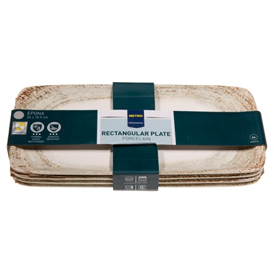 METRO PROFESSIONAL Dikdörtgen Tabak 34*16Cm 4Lü Epona ürün görseli 1