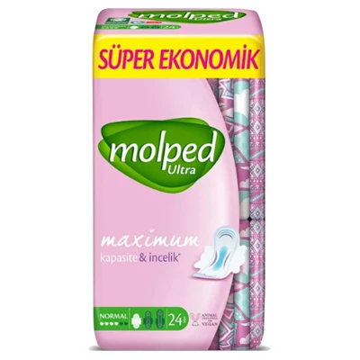 molped Normal 34Lü Hijyenik Ped Ultra Super Eko 4 Adet (5'li Paket) ürün görseli 1